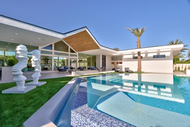 view of pool with a patio