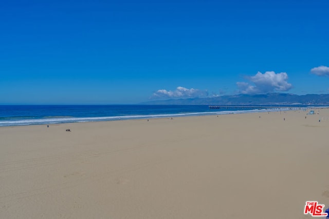 property view of water with a beach view