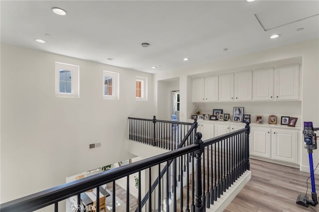 hallway featuring light hardwood / wood-style floors