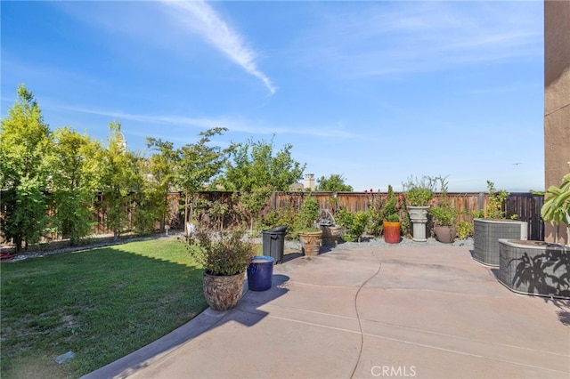 view of patio with central AC unit