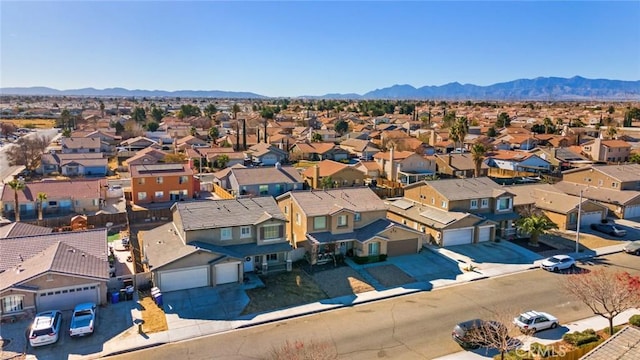 aerial view featuring a mountain view