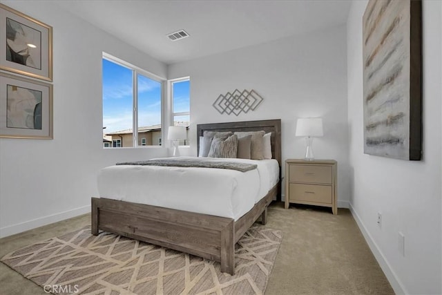 bedroom with carpet floors