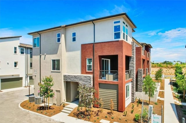 exterior space featuring a garage