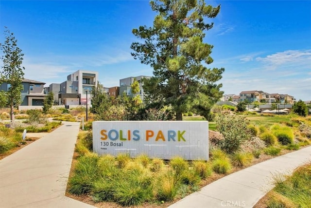 view of community sign