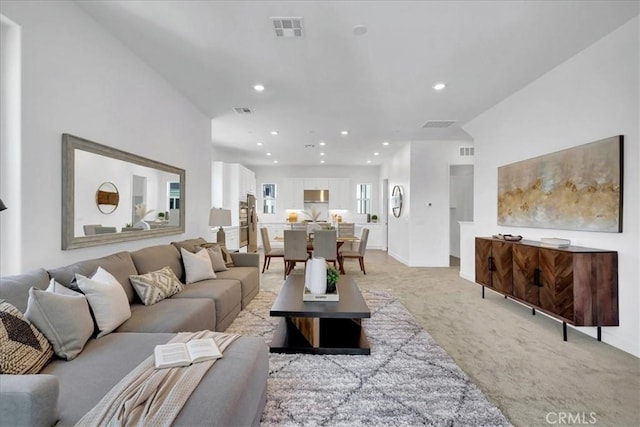 view of carpeted living room