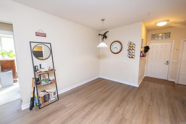 foyer featuring hardwood / wood-style floors