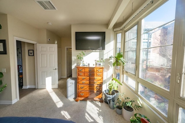 bedroom featuring carpet