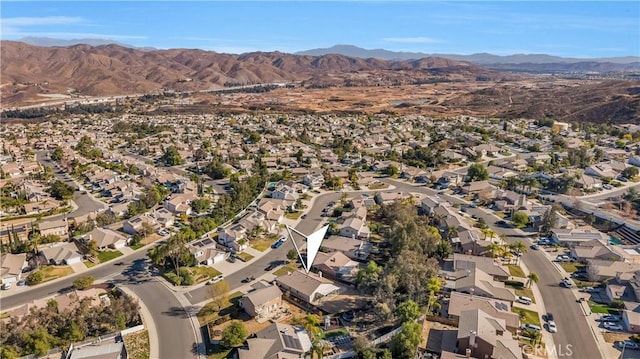 aerial view featuring a mountain view