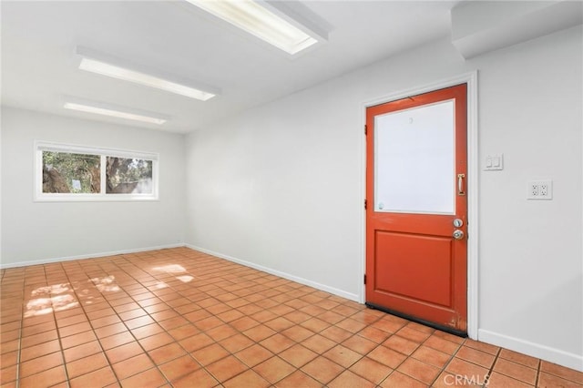 view of tiled spare room