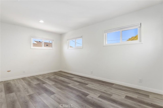 empty room featuring light wood-type flooring