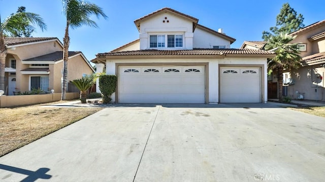 view of front facade featuring a garage