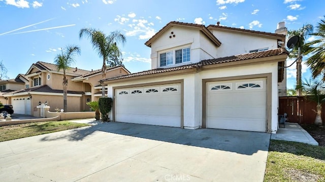 view of front facade featuring a garage