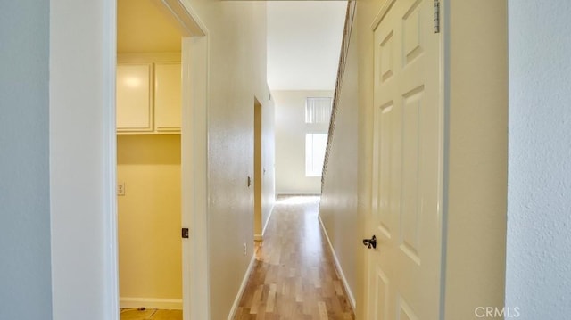 hall featuring light wood-type flooring