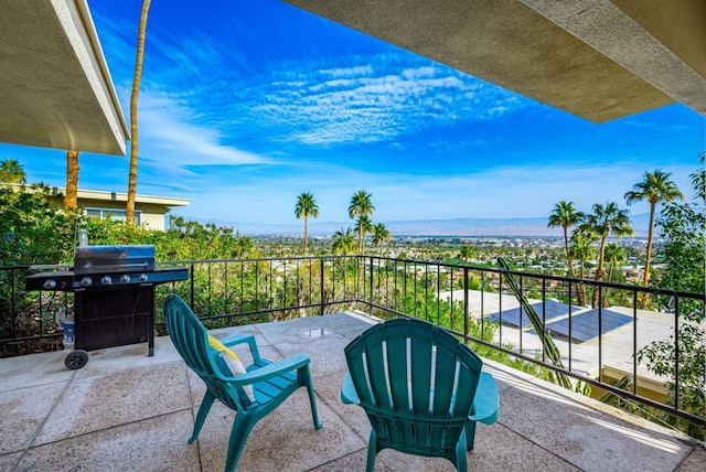 balcony with area for grilling