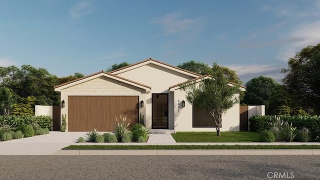 view of front facade with a garage