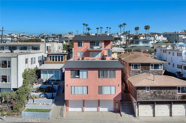 view of property featuring a garage