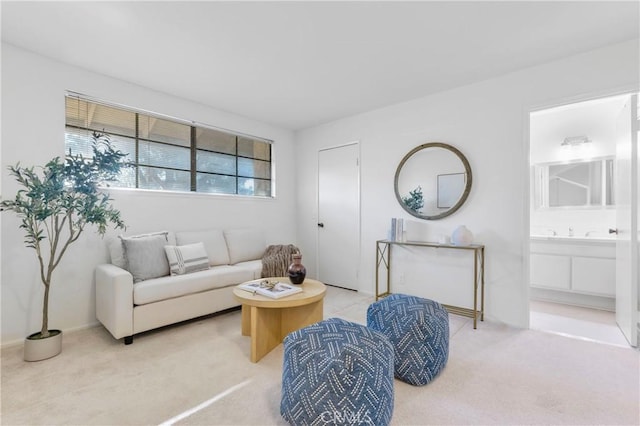 view of carpeted living room