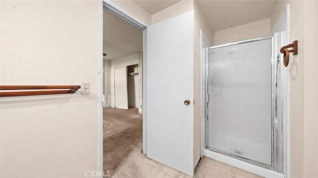 bathroom featuring an enclosed shower