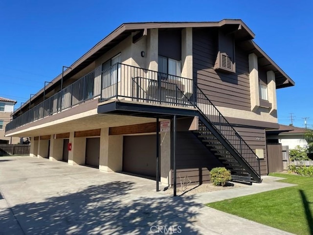 view of home's exterior featuring a garage