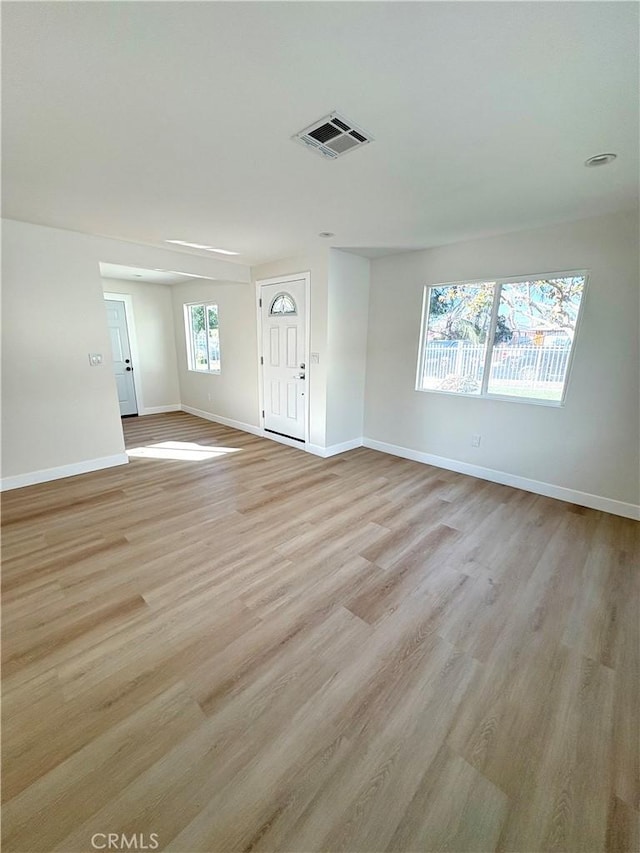 interior space with light wood-type flooring