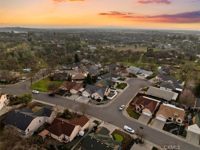 aerial view featuring a residential view