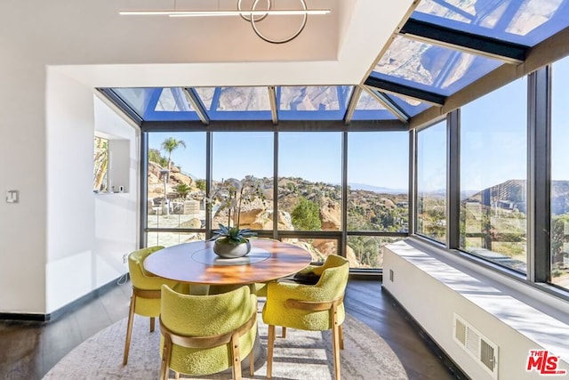 view of sunroom