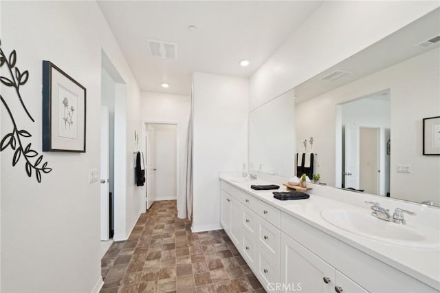 bathroom with vanity