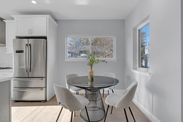 dining room featuring light wood-type flooring