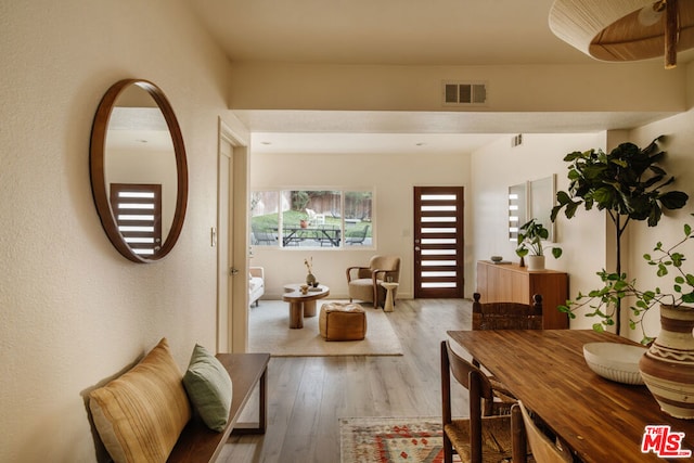 dining room featuring wood-type flooring