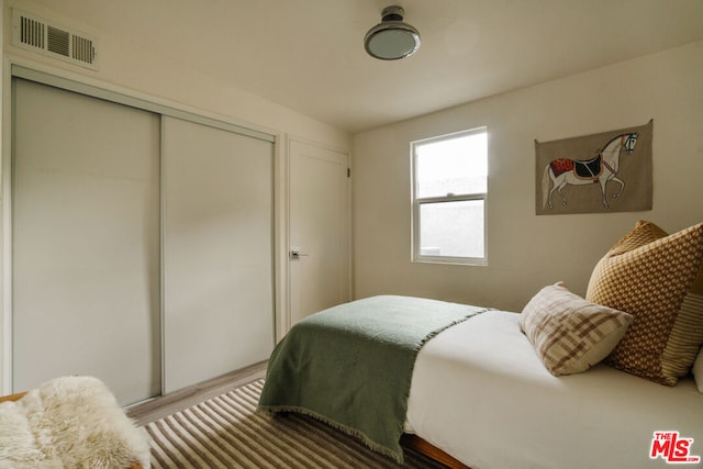 bedroom featuring a closet