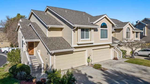 view of front facade featuring a garage