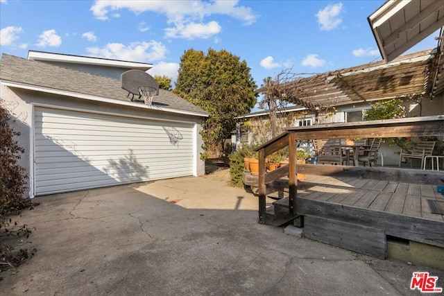 view of patio with a deck