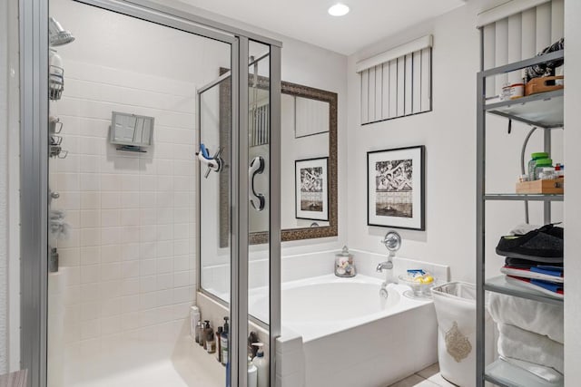 bathroom with plus walk in shower