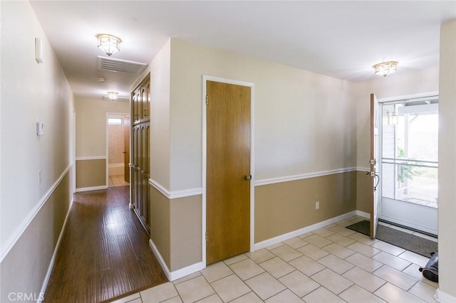 view of tiled foyer entrance