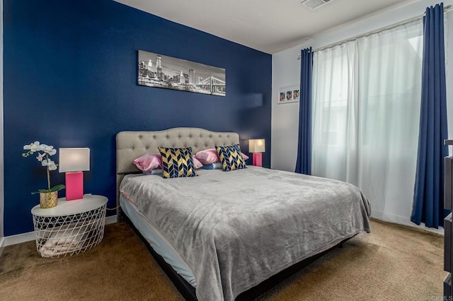 view of carpeted bedroom