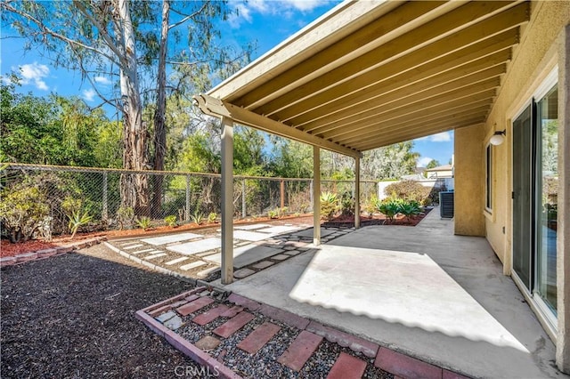 view of patio / terrace featuring central AC