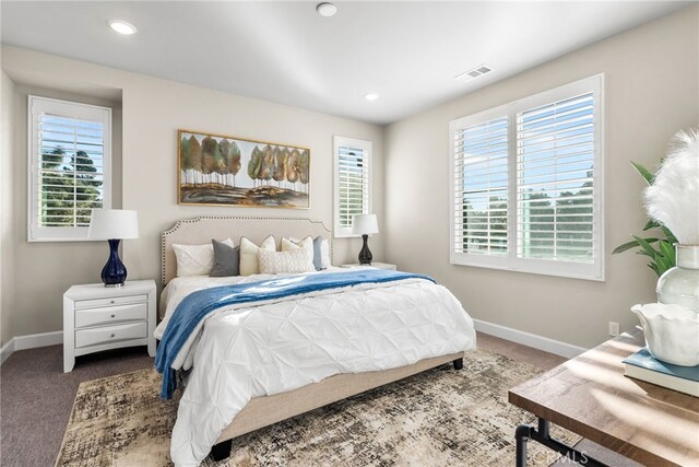 bedroom with carpet floors