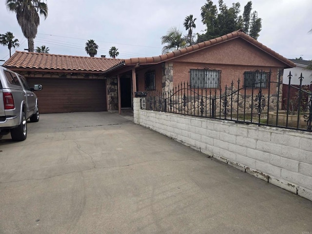 ranch-style house with a garage