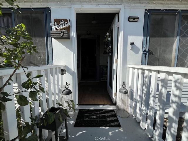 view of doorway to property