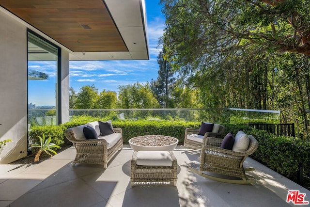 view of patio with outdoor lounge area