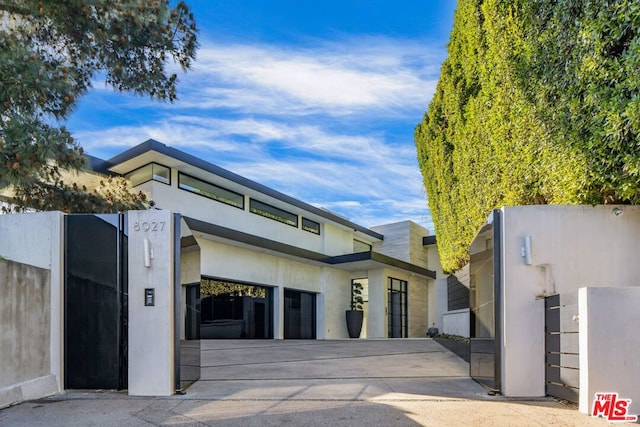 view of modern home