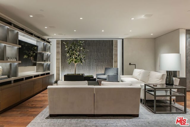 living room featuring wood-type flooring