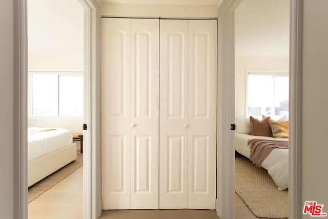 bedroom featuring a closet