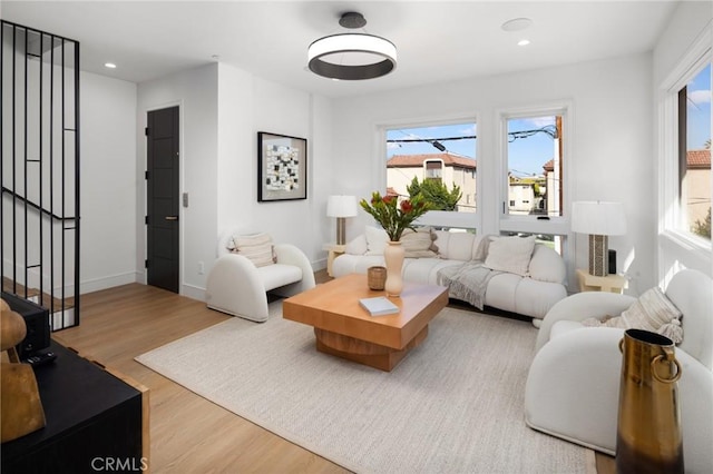 living room featuring hardwood / wood-style flooring