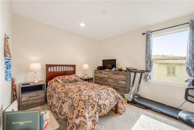 view of carpeted bedroom