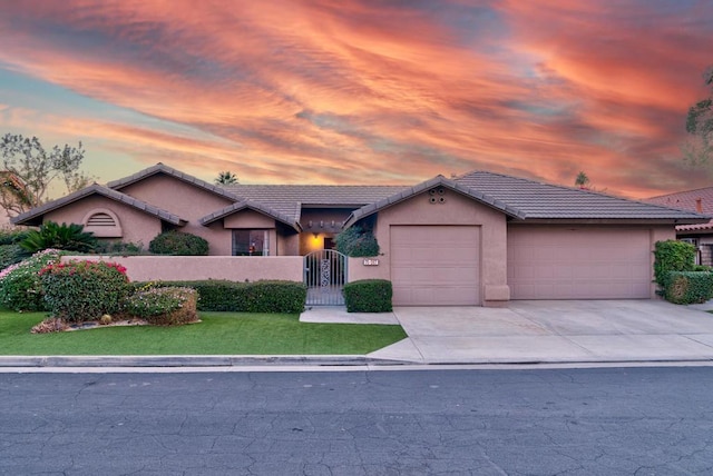 view of front of house featuring a garage