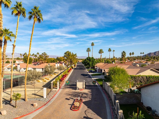 view of property's community with a mountain view