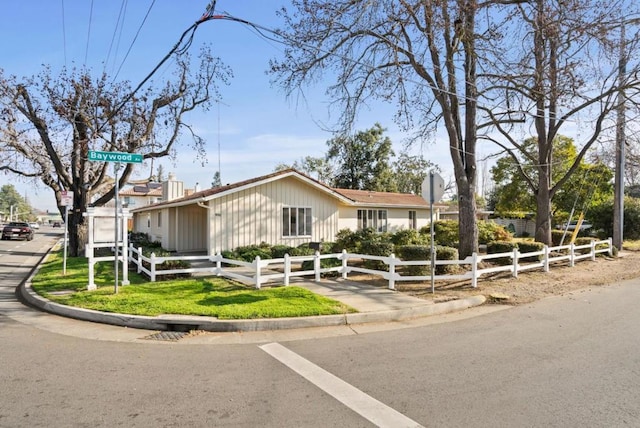 view of single story home