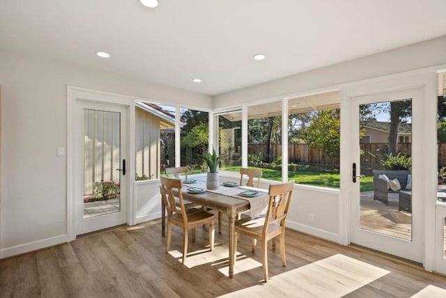 view of sunroom