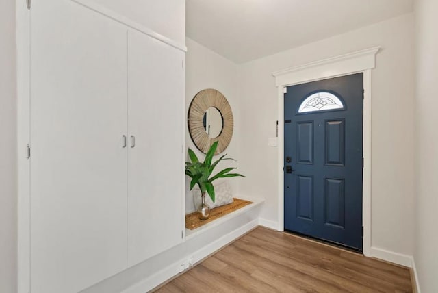 foyer entrance featuring light hardwood / wood-style floors